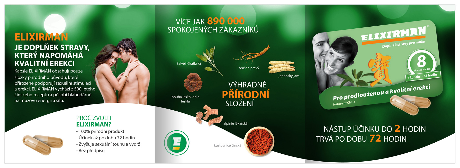 Příbalový leták produktu Elixirman